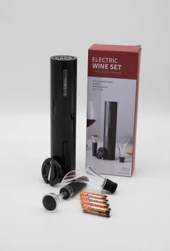 Ouvre-vin électrique, Tire-bouchon Automatique Sans Fil 5 En 1 Avec Bec Verseur, Coupe-feuille, Bouchon à Vin Sous Vide Et Piles Incluses Cadeau Idéal Pour Les Amateurs De Vin