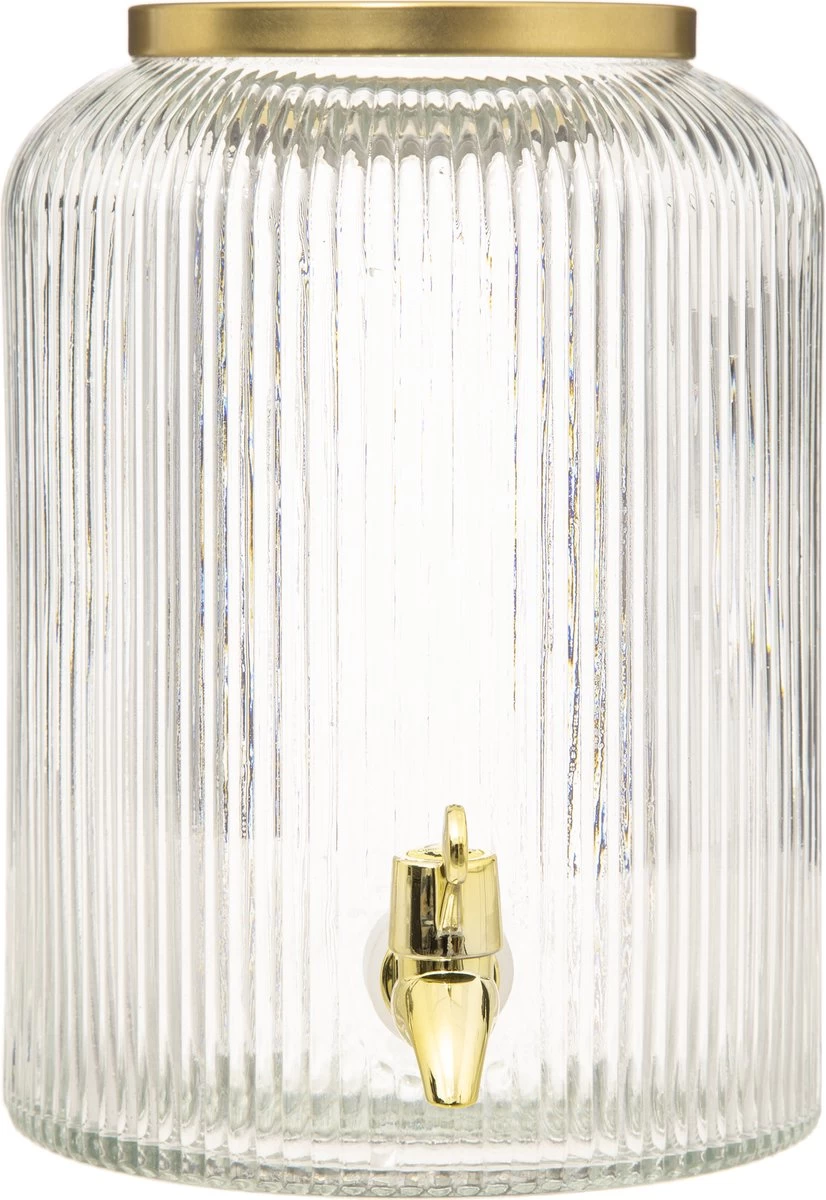 4goodz Carafe à Jus En Verres Avec Robinet Et Couvercle Dorés 5 Litres 12 4goodz Carafe à Jus En Verres Avec Robinet Et Couvercle Dorés 5 Litres – Image 10