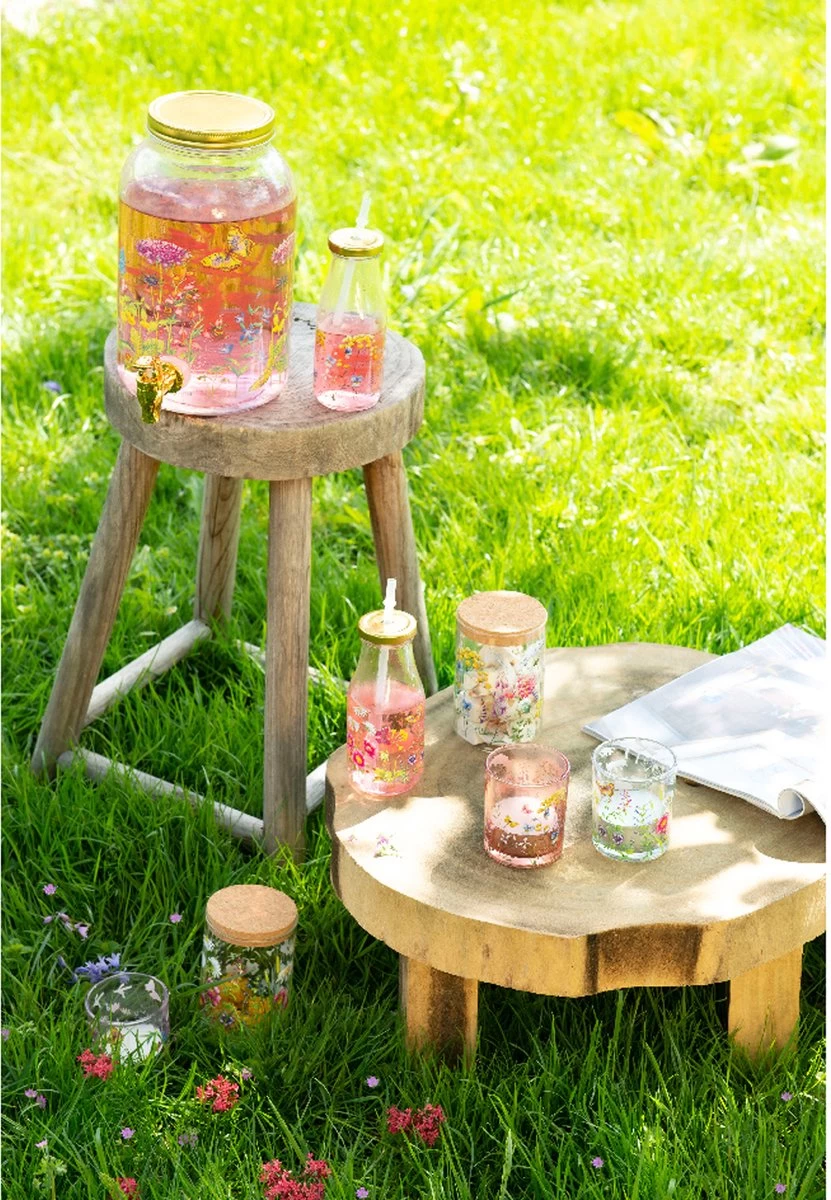 Distributeur De Boissons Decoris / Robinet De Limonade Avec Robinet - 2x - Verre - 4L 5 Distributeur De Boissons Decoris / Robinet De Limonade Avec Robinet - 2x - Verre - 4L – Image 3