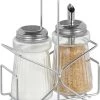 Salière Et Salière Relaxdays - Avec Support - Salière - Distributeur De Sucre - Verre