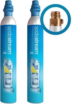 SodaStream Pas Cher - Pack Duo De Bouteilles De Dioxyde De Carbone De Rechange - 2x60L