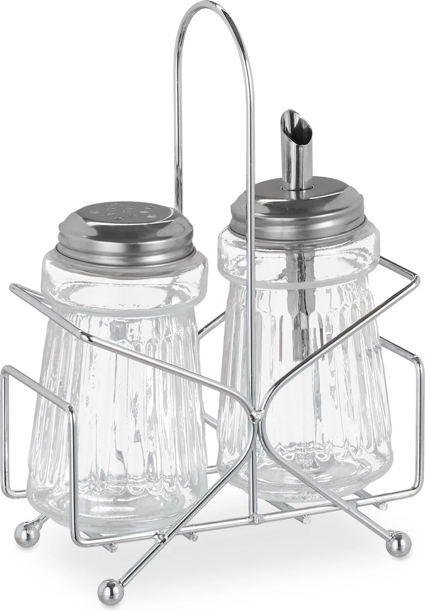Salière Et Salière Relaxdays - Avec Support - Salière - Distributeur De Sucre - Verre 9 Salière Et Salière Relaxdays - Avec Support - Salière - Distributeur De Sucre - Verre – Image 7