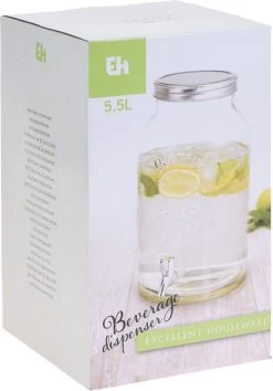 Distributeur De Boissons Hanoo - 5,5 L - Verre -Dégustation Délicate 837x1200