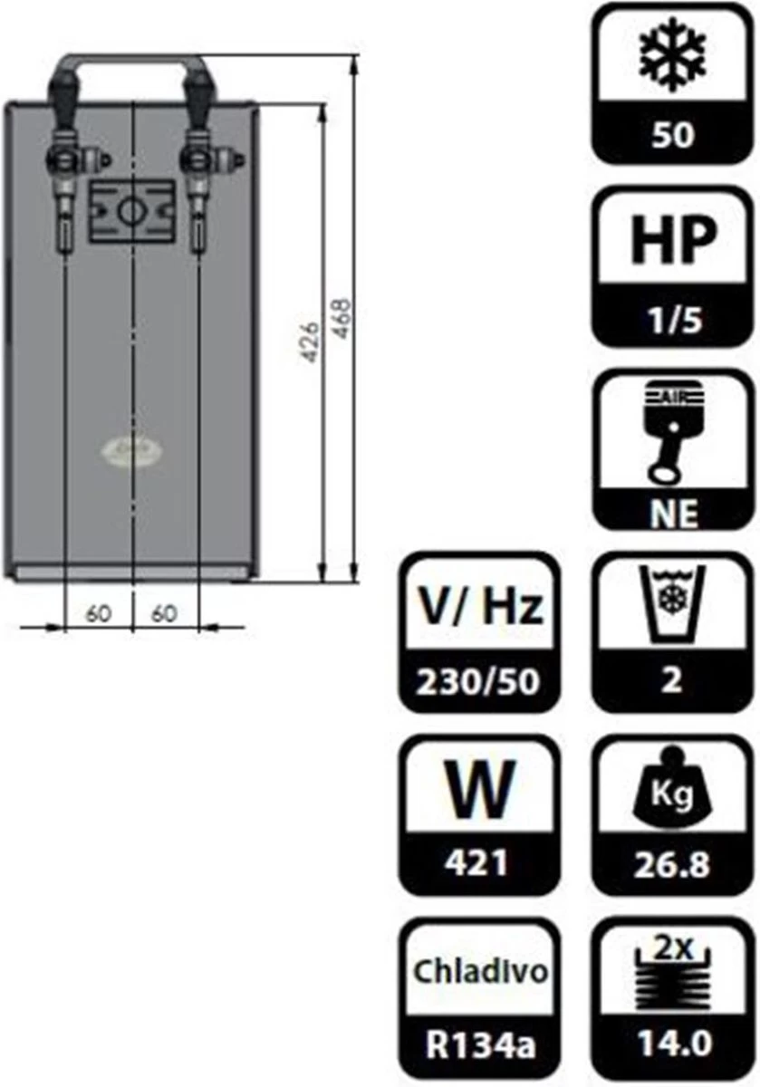 Set Complet - Robinet à Bière - Refroidisseur à Sec Kontakt 40 2 Robinets, 50 Litres / H - Robinet à Bière, Beertender, Robinet à Domicile, Refroidisseur à Bière 8 Set Complet - Robinet à Bière - Refroidisseur à Sec Kontakt 40 2 Robinets, 50 Litres / H - Robinet à Bière, Beertender, Robinet à Domicile, Refroidisseur à Bière – Image 6