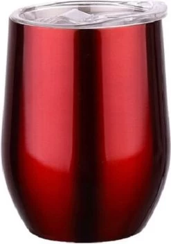 Casero Acier Inoxydable Isotherme Chaud Et Froid - Tasse Thermos - Café à Emporter - Mug De Voyage - 350 Ml Rouge