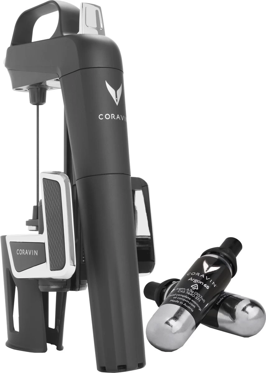 Coravin Model Two Elite - Système à Vin - Acier Inoxydable - 6x14x21 Cm - Zwart Mat 12 Coravin Model Two Elite - Système à Vin - Acier Inoxydable - 6x14x21 Cm - Zwart Mat – Image 10