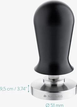 Presse à Café Et Expresso Navaris à Café Moulu - En Acier Inoxydable Avec Poignée En Aluminium - � 51 Mm -Dégustation Délicate 860x1200