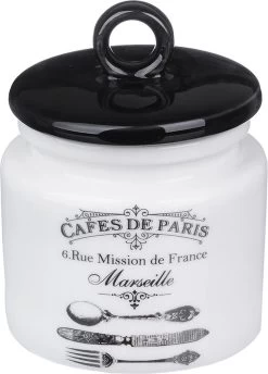 Millimi Cafes De Paris Sucrier 0,25L, Couvercle, Céramique Résistante à La Chaleur