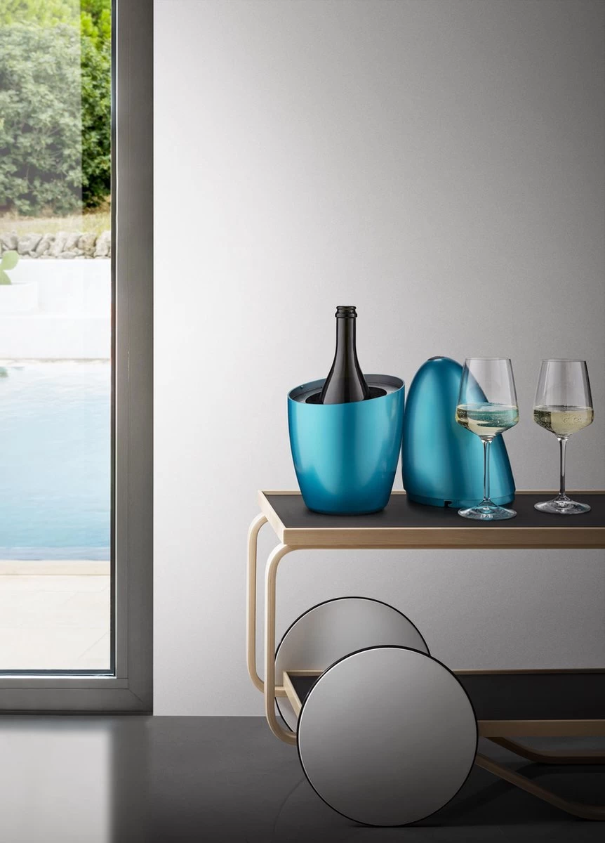 WEGG Metallic - Refroidisseur à Champagne / Refroidisseur à Vin Design - Design Italien - Sans Glace, Avec Ice Packs - Emerald 8 WEGG Metallic - Refroidisseur à Champagne / Refroidisseur à Vin Design - Design Italien - Sans Glace, Avec Ice Packs - Emerald – Image 6