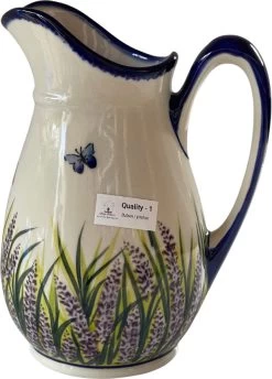 Pichet- Pichet à Eau- Carafe- Fait à La Main- Fait à La Handgemaakt- Peint à La Main- Peint à La Main- Bunzlau- Céramique- Poterie- Lavande -Dégustation Délicate 862x1200 3