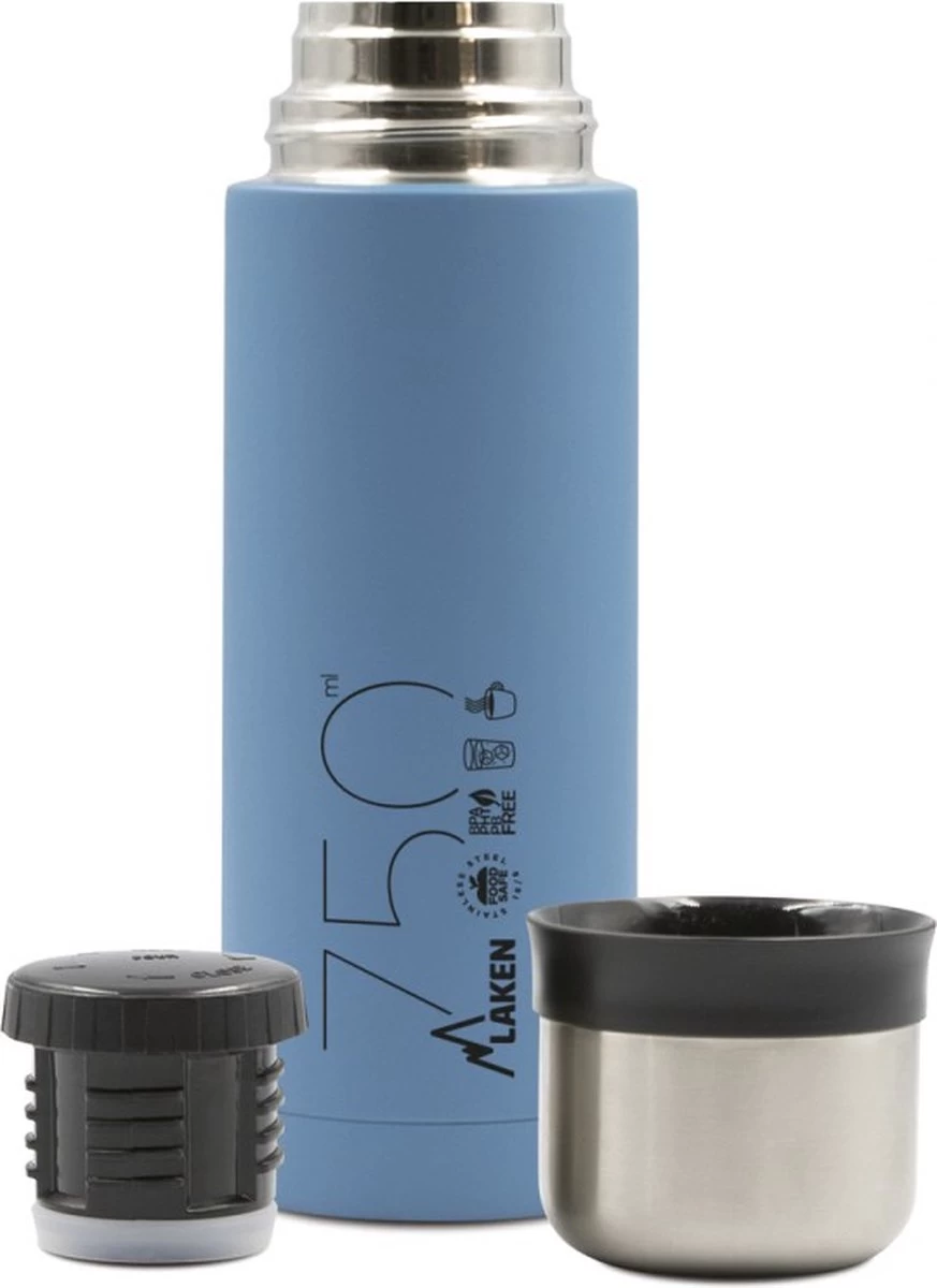 Bouteille Thermos Laken Bouteille Thermos En Acier Inoxydable 0 L - Blue Avec Tasse à Boire, Bouteille En Acier Inoxydable à Double Paroi 7 Bouteille Thermos Laken Bouteille Thermos En Acier Inoxydable 0 L - Blue Avec Tasse à Boire, Bouteille En Acier Inoxydable à Double Paroi – Image 5