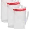 3x Pichet à Eau/pichet à Jus Transparent/rouge Avec Couvercle 1,8 Litre En Plastique - Pichet étroit Qui Tient Dans La Porte Du Réfrigérateur 2 3x Pichet à Eau/pichet à Jus Transparent/rouge Avec Couvercle 1,8 Litre En Plastique - Pichet étroit Qui Tient Dans La Porte Du Réfrigérateur -Dégustation Délicate 884x1200 53