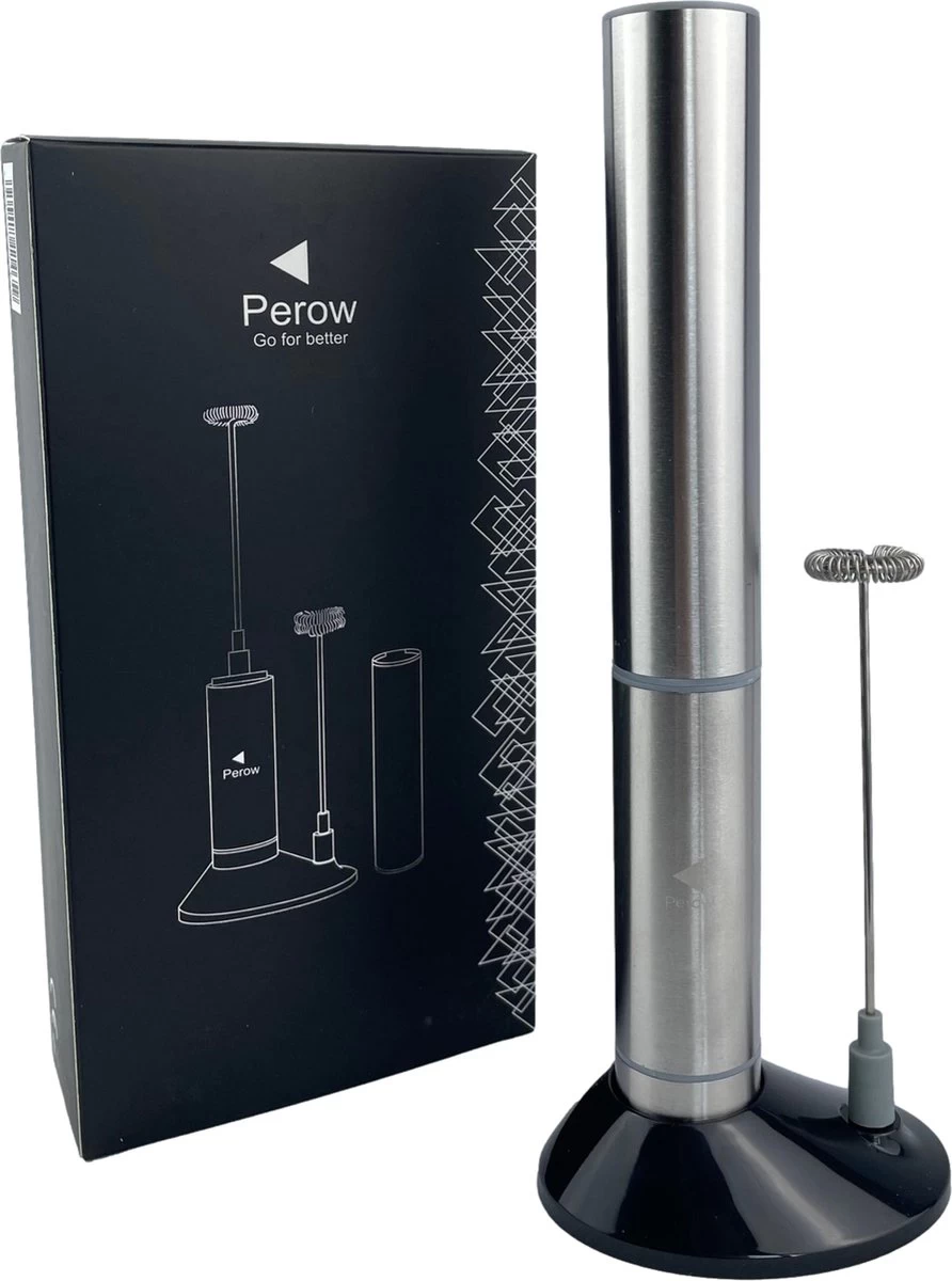 Perow à Lait électrique Perow - Mousseur à Lait - Avec Piles - Argent - Acier Inoxydable 12 Perow à Lait électrique Perow - Mousseur à Lait - Avec Piles - Argent - Acier Inoxydable – Image 10