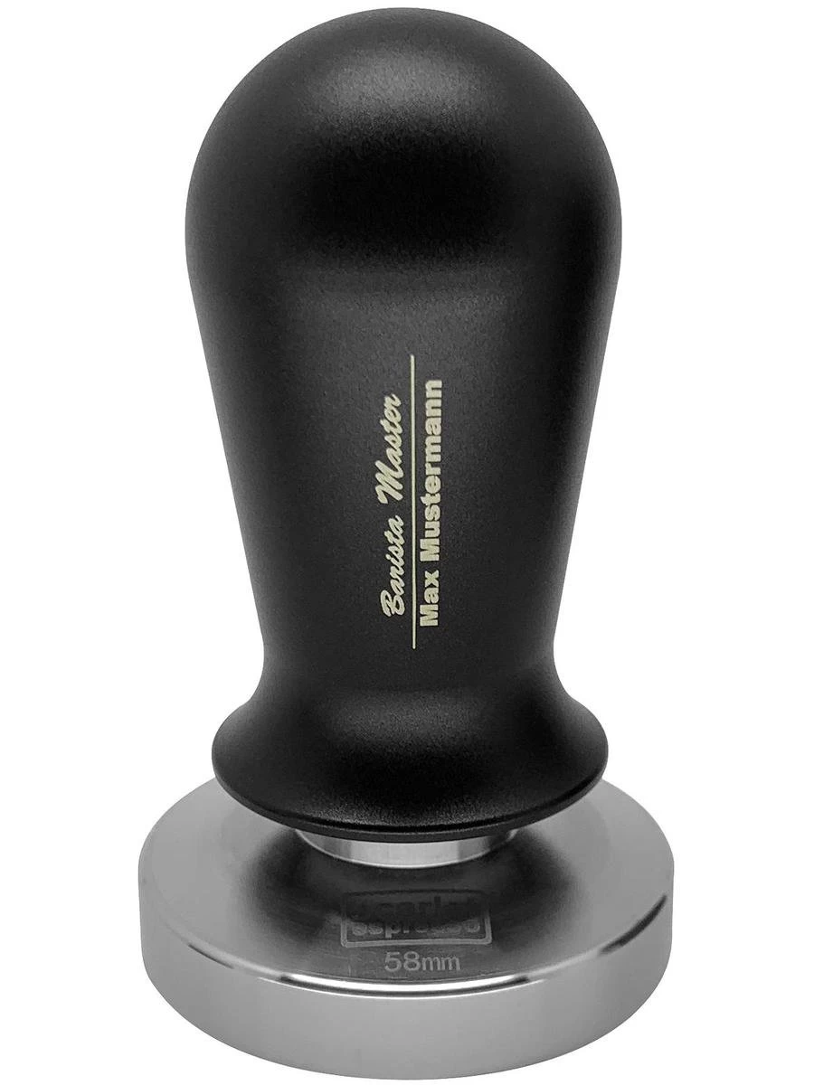 Expresso écarlate | Pilon Calibré "Perfetto" Pour Barista - Avec Gravure Laser Du Nom Personnel Dans La Poignée. Noir 58 Mm 11 Expresso écarlate | Pilon Calibré "Perfetto" Pour Barista - Avec Gravure Laser Du Nom Personnel Dans La Poignée. Noir 58 Mm – Image 9