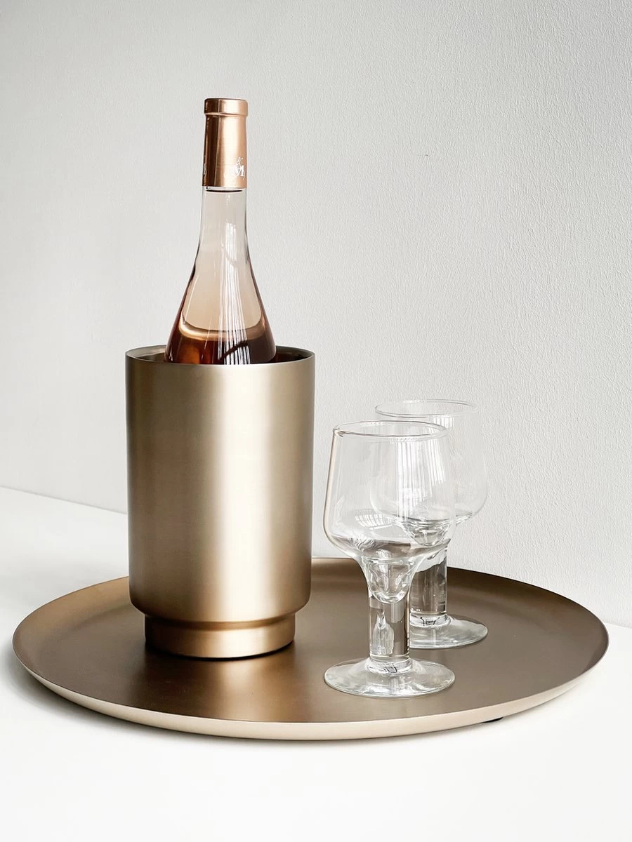 XLBoom - Cave à Vin RONDO - Soft Copper - Acier Inoxydable Couleur Cuivre - Ø13 X H20cm 6 XLBoom - Cave à Vin RONDO - Soft Copper - Acier Inoxydable Couleur Cuivre - Ø13 X H20cm – Image 4