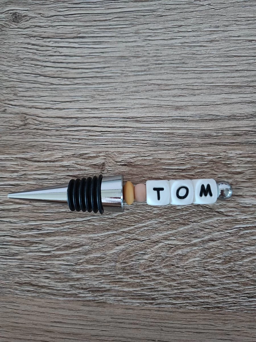 Bouchon à Vin Avec Naam - Bouchon à Vin Personnalisé - Cadeau - Acier Inoxydable - 1 Pièce - Billes De Silicone 3 Bouchon à Vin Avec Naam - Bouchon à Vin Personnalisé - Cadeau - Acier Inoxydable - 1 Pièce - Billes De Silicone