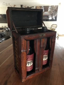 Coffret En Bois Colonial Pour 2 Bouteilles De Vin, Debout, Finition Bambou, Très Spécial ! -Dégustation Délicate 900x1200 42