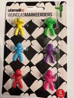 Marqueurs De Verre à Vin 6 Poupées Colorées - 6 Pièces - Marqueurs De Verre à Vin