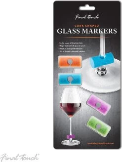 Marqueurs De Verre à Vin En Forme De Liège Final Touch Silicone 9 Marqueurs De Verre à Vin En Forme De Liège Final Touch Silicone -Dégustation Délicate 904x1200