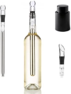 Refroidisseur à Vin 2 En 1 - Aérateur De Vin - Avec Bouchon à Vin - Aspirateur - Carafe à Vin - Accessoires Pour Le Vin - Refroidisseur à Vin