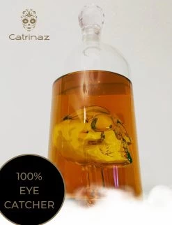 Catrinaz® - Carafe Premium Tête De Mort - Carafe - Carafe - Carafe à Tequila - Carafe à Whisky - Carafe - Tête De Mort - 1L - Coffret Cadeau Luxe - Cadeau Homme & Femme -Dégustation Délicate 920x1200 2