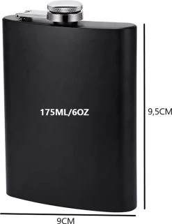 WvH Hip Flask Set - Avec Extra Hip Flask 175ML/6OZ- Entonnoir Et Deux Tasses - Hip Flask - 235 ML/8OZ - Acier Inoxydable Et Cuir - Coffret Cadeau -Dégustation Délicate 924x1200 4