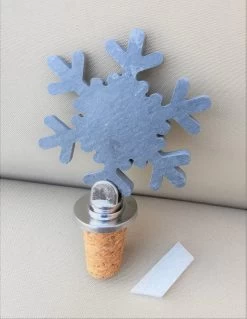 Sparq Home - Bouchon à Vin - Flocon De Neige - Pierre à Savon - Bouchon à Vin - Accessoires Pour Le Vin - Service De Bar - Cadeau Promotionnel - Cadeau