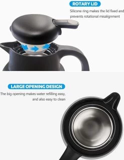 Fiole à Vide Noire 2L En Acier Inoxydable 304 à Double Paroi Isolée Sous Vide Cafetière Thermos à Café, Pillage De Café, Pot D'isolation De Jus/lait/thé 15 Fiole à Vide Noire 2L En Acier Inoxydable 304 à Double Paroi Isolée Sous Vide Cafetière Thermos à Café, Pillage De Café, Pot D'isolation De Jus/lait/thé -Dégustation Délicate 931x1200 4