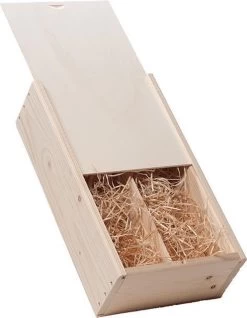Boîte à Vin 2 Compartiments Avec Couvercle Coulissant - Y Compris La Laine De Bois Gratuite -Dégustation Délicate 933x1200 1