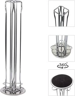Porte-capsules De Café Compatible Nespresso (40 X Capsules) - Support Pour Capsules De Café Dosette De Café NESPRESSO - Distributeur De Capsules / Porte-capsules / Porte-capsules - Plateau 360° Et Antidérapant (argent) -Dégustation Délicate 936x1200
