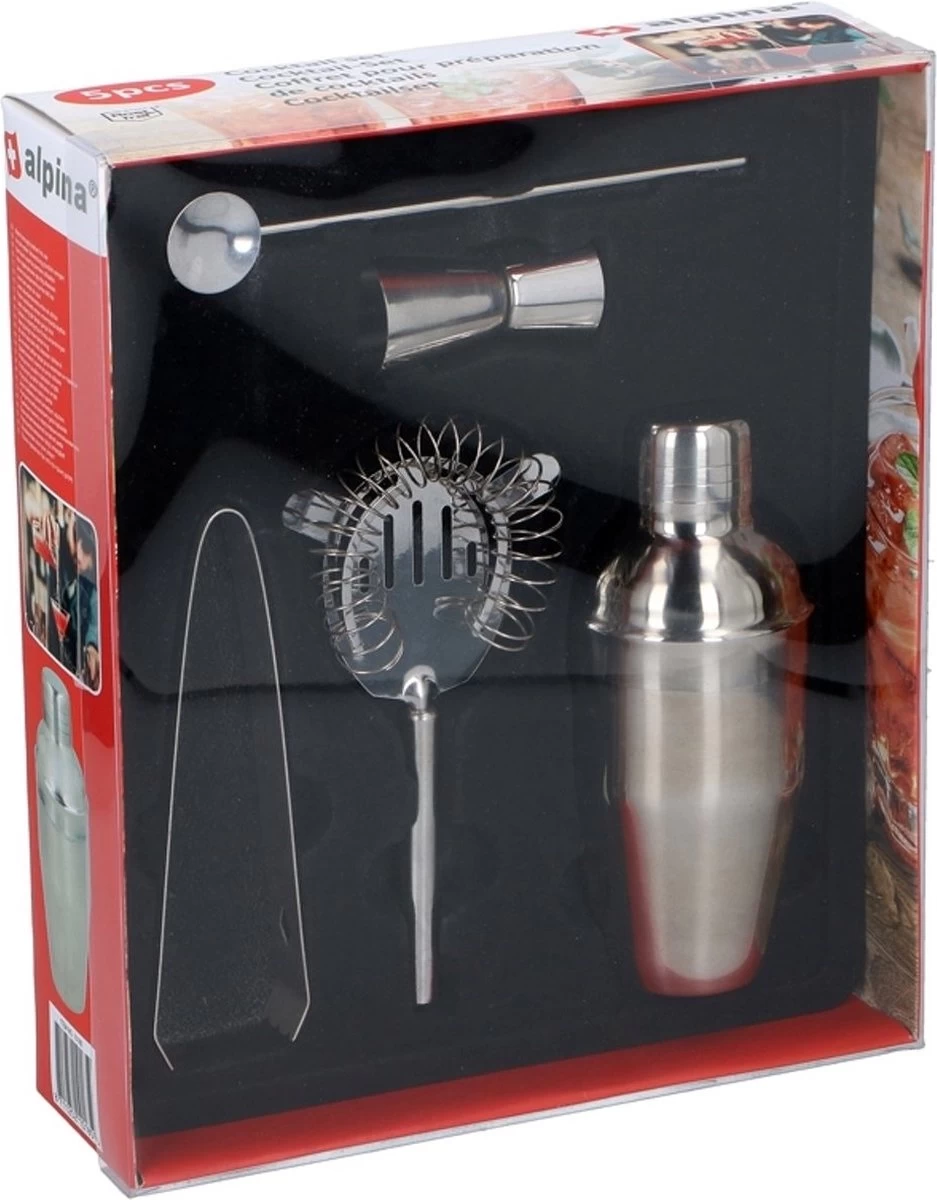 Ensemble à Cocktail 5 Pièces Alpina - Acier Inoxydable - Coffret Cadeau 21 Ensemble à Cocktail 5 Pièces Alpina - Acier Inoxydable - Coffret Cadeau – Image 19
