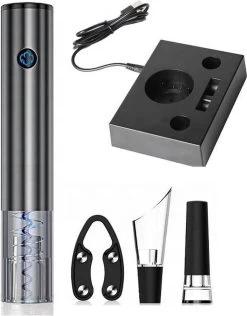 Roden Tire-bouchon électrique - Ouvre-vin - Tire-bouchon - Ouvre-bouteille - Rechargeable - Accessoires De Vêtements Pour Bébé Vin - Coupe-capsule - Bouchon De Vin -Dégustation Délicate 937x1200 3