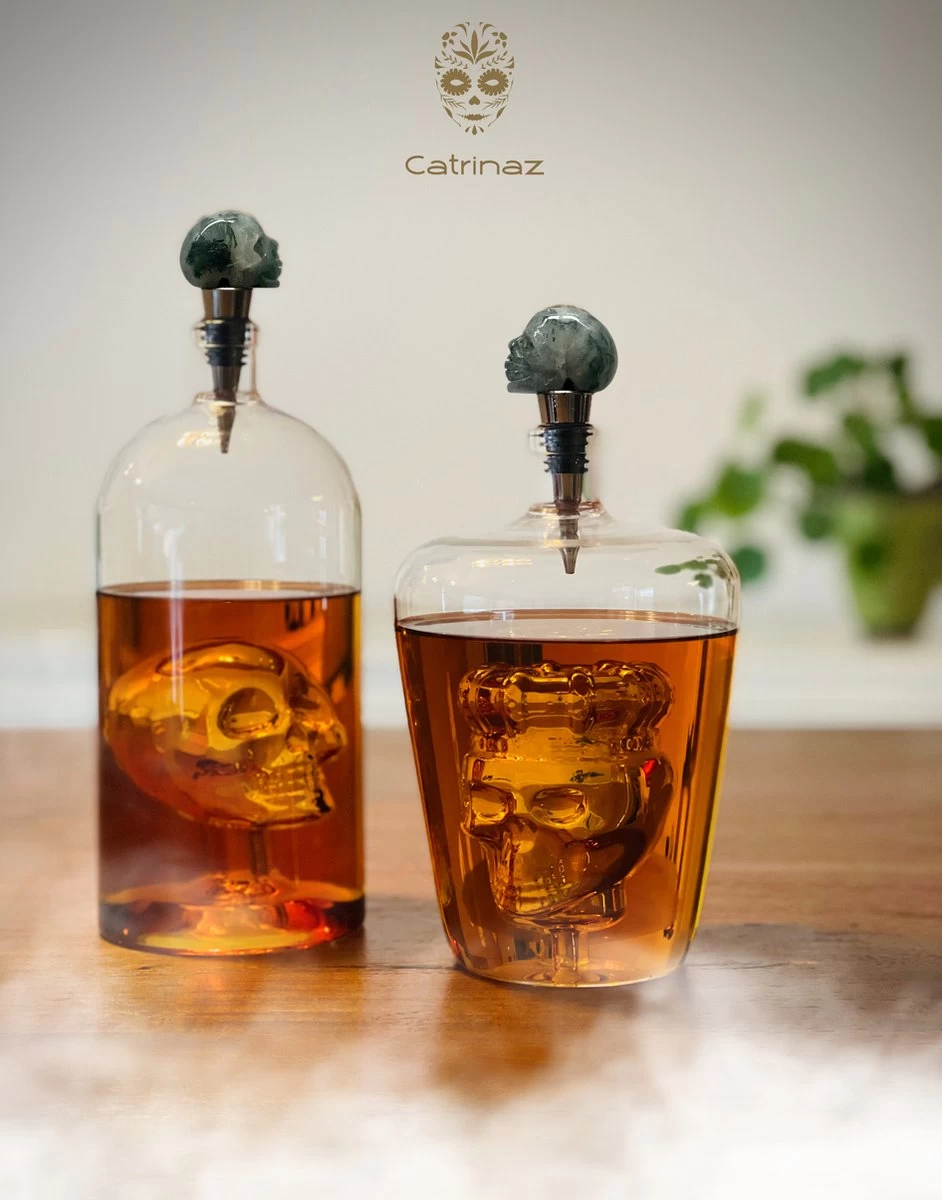 Catrinaz® - Bouchon De Bouteille Premium Avec Tête De Mort - Pierre Naturelle D'agate Moss - Bouchon à Vin - Tête De Mort - Tête De Mort - Coffret Cadeau Luxe - Cadeau Uniek - Cadeau Homme Et Femme 7 Catrinaz® - Bouchon De Bouteille Premium Avec Tête De Mort - Pierre Naturelle D'agate Moss - Bouchon à Vin - Tête De Mort - Tête De Mort - Coffret Cadeau Luxe - Cadeau Uniek - Cadeau Homme Et Femme – Image 5