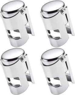 Bouchon Champagne-inox-valve Vin-bouchon Effervescent-contrôle Qualité-par 6pcs-bar-restauration-cadeau-geuze-