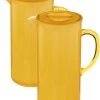 Set De 2 Carafes Pichet/pichet à Jus Avec Couvercle 1950 Ml Jaune - Dimensions : 18 X 10,5 X 25 Cm - Matière : Plastique -Dégustation Délicate 955x1200 5