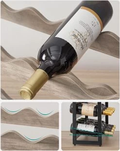 LIVINGSIGNS Casier à Vin, Porte-bouteilles Avec 3 étagères, Jusqu'à 12 Bouteilles, Porte-bouteilles En Bambou, Pour Cuisine, Bar, Salle à Manger, Salon, Grège-noir 13 LIVINGSIGNS Casier à Vin, Porte-bouteilles Avec 3 étagères, Jusqu'à 12 Bouteilles, Porte-bouteilles En Bambou, Pour Cuisine, Bar, Salle à Manger, Salon, Grège-noir -Dégustation Délicate 956x1200 1