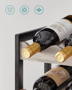 LIVINGSIGNS Casier à Vin, Porte-bouteilles Avec 3 étagères, Jusqu'à 12 Bouteilles, Porte-bouteilles En Bambou, Pour Cuisine, Bar, Salle à Manger, Salon, Grège-noir 9 LIVINGSIGNS Casier à Vin, Porte-bouteilles Avec 3 étagères, Jusqu'à 12 Bouteilles, Porte-bouteilles En Bambou, Pour Cuisine, Bar, Salle à Manger, Salon, Grège-noir -Dégustation Délicate 960x1200 2