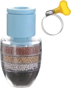 Filtre à Eau Pour Le Robinet - 1 Pièce - Eau Zuiver - Détartrant - Purification D'eau - Filtre De Robinet - Adoucisseur D'eau - Blauw