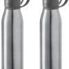 Bouteille D'eau / Gourde En Aluminium 2x Pièces Argent Avec Bouchon à Valve Et Poignée 650 Ml - Bouteille De Sport - Bouteille D'eau 2 Bouteille D'eau / Gourde En Aluminium 2x Pièces Argent Avec Bouchon à Valve Et Poignée 650 Ml - Bouteille De Sport - Bouteille D'eau -Dégustation Délicate 973x1200 5