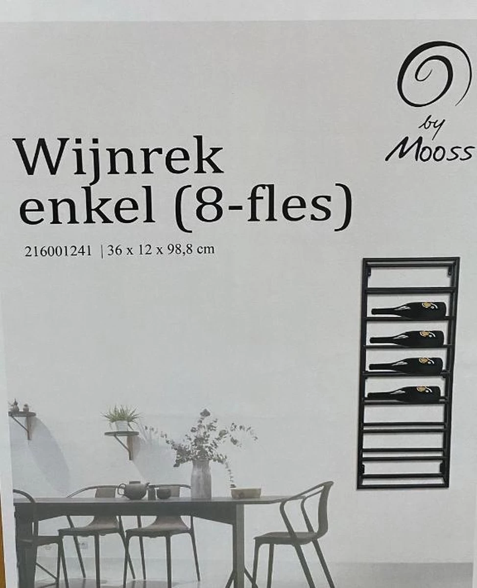 By Mooss Casier à Vin - Casier à Vin En Métal - Casier à Vin Suspendu - Range-bouteilles à Vin - 8 Bouteilles - Casier à Bouteilles - Casier à Vin Mural - Zwart 6 By Mooss Casier à Vin - Casier à Vin En Métal - Casier à Vin Suspendu - Range-bouteilles à Vin - 8 Bouteilles - Casier à Bouteilles - Casier à Vin Mural - Zwart – Image 4