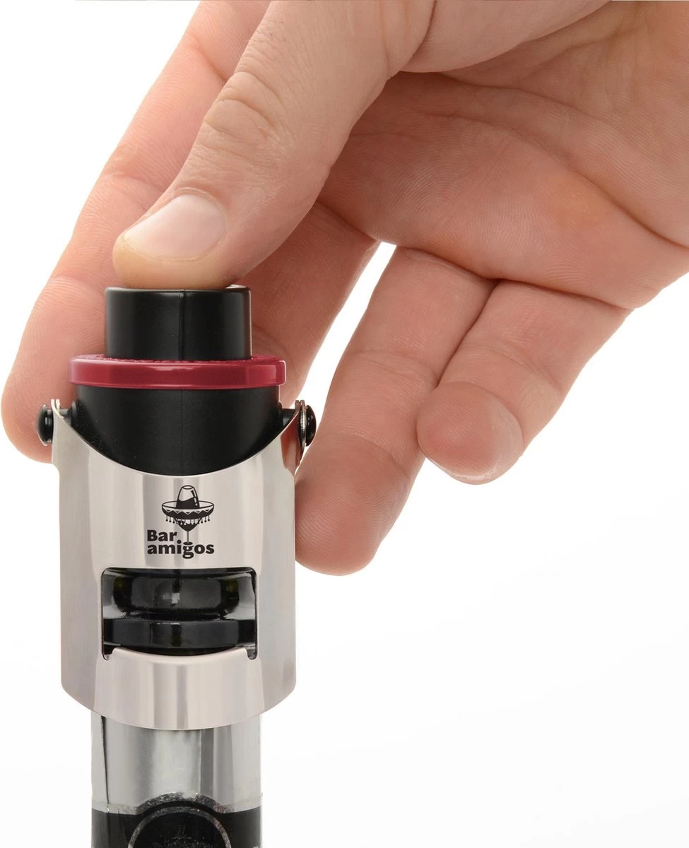 Bar Amigos Champagne Prosecco Bouchon Pressoir à Vin Pétillant - Rouge 3 Bar Amigos Champagne Prosecco Bouchon Pressoir à Vin Pétillant - Rouge