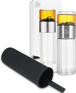 Tea Create Teaker 238 Ml Avec Couvercle, Bouteille De Thé Avec Passoire, Double Paroi Pour Une Tasse De Thé, Gourde, Verre Avec Passoire à Thé En Vrac