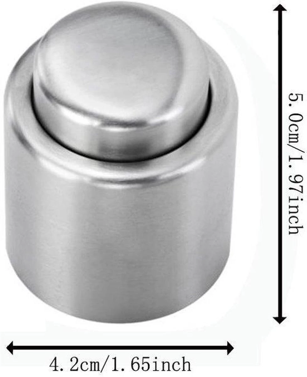 4x Bouchon De Vin En Argent Avec Pompe à Vide - Bouchon De Vin En Acier Inoxydable - Bouchon De Bouteille - Bouchon De Bouteille De Vin Pour Champagne / Vin 6 4x Bouchon De Vin En Argent Avec Pompe à Vide - Bouchon De Vin En Acier Inoxydable - Bouchon De Bouteille - Bouchon De Bouteille De Vin Pour Champagne / Vin – Image 4
