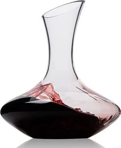 Onirique - Carafe à Vin - Soufflée à La Main - Carafe à Vin En Cristal - Elegant - Moderne - Vaisseau Verseur De Fête - Aérateur De Vin Pour Une Meilleure Expérience Du Vin - (62 Oz)