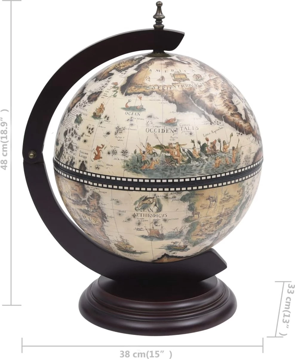 Prolenta Premium - Modèle De Table Globebar En Bois D'eucalyptus Blanc 8 Prolenta Premium - Modèle De Table Globebar En Bois D'eucalyptus Blanc – Image 6