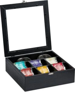 Boîte à Thé Relaxdays Bois - Boîte à Thé 7 Compartiments - Magasin De Thé - Boîte à Thé - Boîte à Thé - Boîte Noire 23 Boîte à Thé Relaxdays Bois - Boîte à Thé 7 Compartiments - Magasin De Thé - Boîte à Thé - Boîte à Thé - Boîte Noire -Dégustation Délicate 988x1200