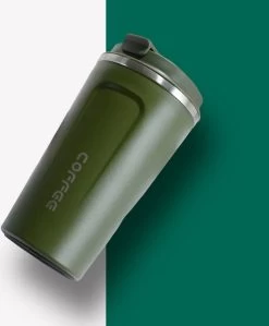 Tasse à Café To Go - Tasse Thermos En Acier Inoxydable - Bouteille - Tasse à Café Réutilisable - 500 Ml - Vert -Dégustation Délicate 990x1200 4