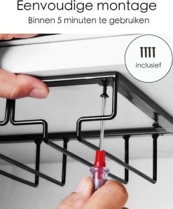 Porte-verres à Verres à Vin Suspendu - Zwart - 18 Verres - 6 Rangées - Porte-verre à Vin 12 Porte-verres à Verres à Vin Suspendu - Zwart - 18 Verres - 6 Rangées - Porte-verre à Vin -Dégustation Délicate 994x1200 1