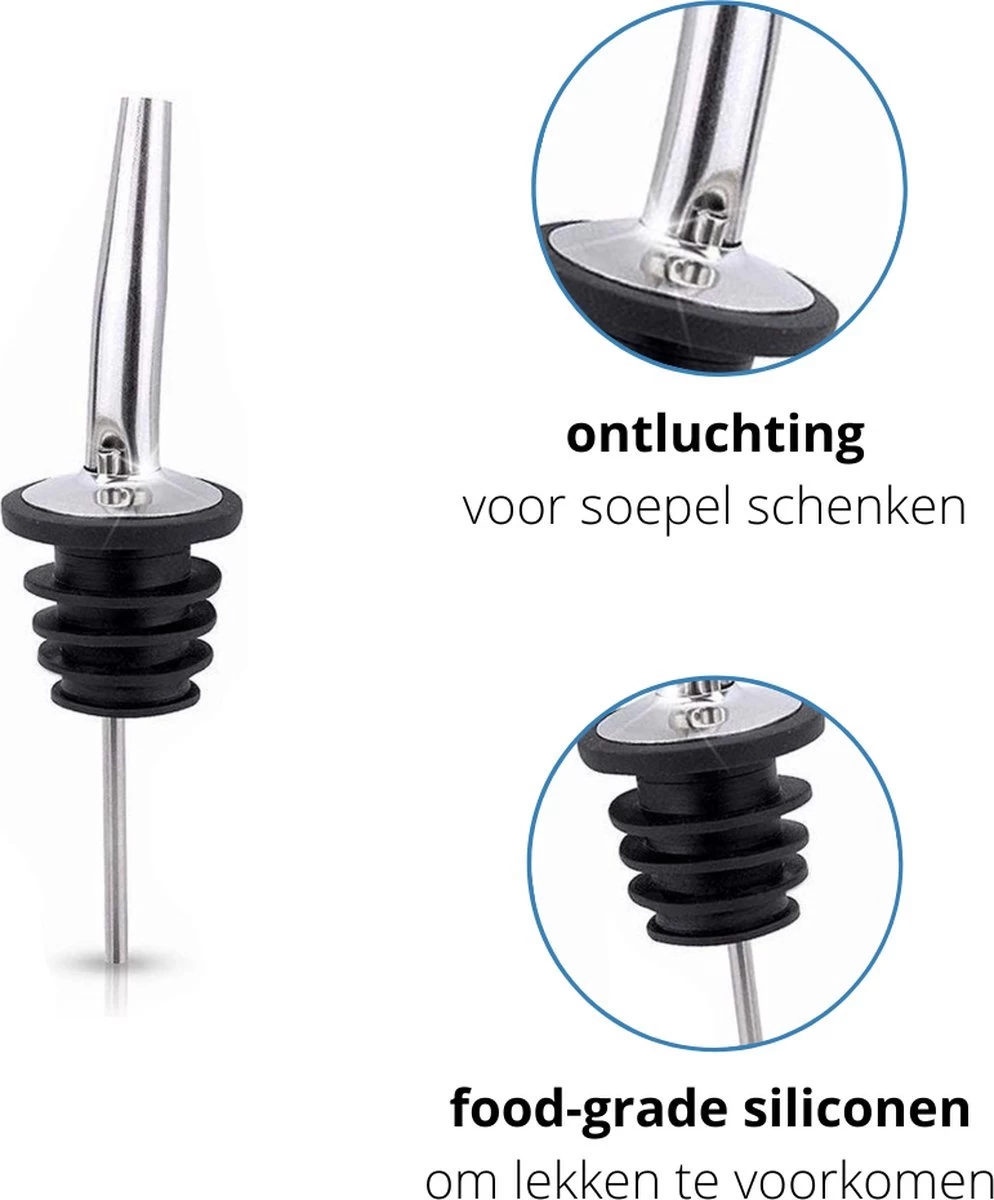 Set Premium Lot De 12 Becs Verseurs - Bouchons Verseurs - Vin - Bouteille - Cocktail - 12 Pièces 5 Set Premium Lot De 12 Becs Verseurs - Bouchons Verseurs - Vin - Bouteille - Cocktail - 12 Pièces – Image 3