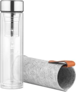 Bouteille à Thé En Verre Navaris Avec Filtre - 500 Ml - Bouteille D'eau En Verre - Gourde à Double Paroi - Bouteille Avec Bouchon, Infuseur à Thé Et Couvercle -Dégustation Délicate 995x1200 1